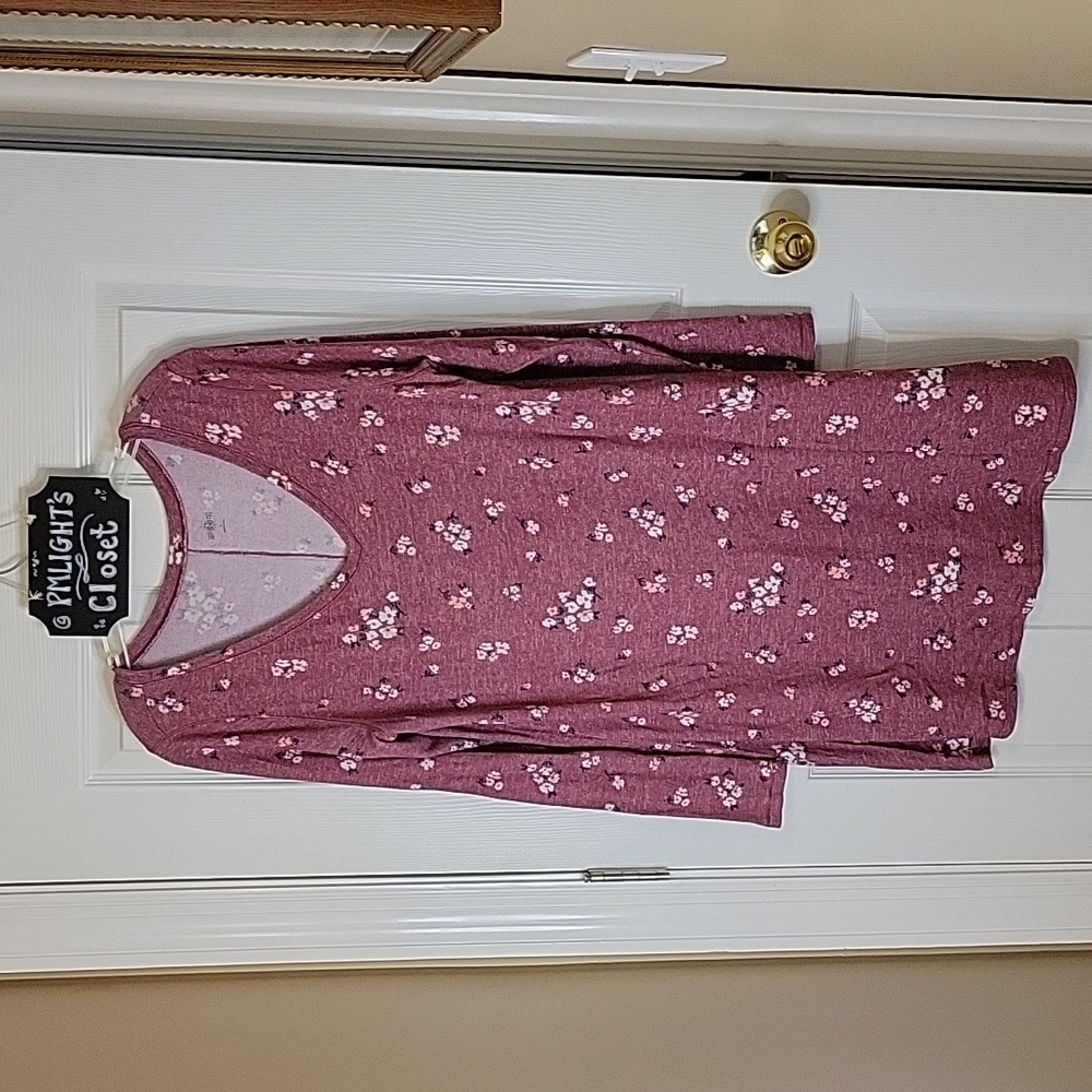 SO Pink Floral Dress XL Long Sleeve